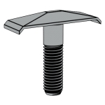 德标DIN 25193 - 2003 DIN25193 25193DIN 鐵路車輛 帶米制ISO螺紋的扁圓頭錨腳螺釘 C級