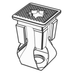 汽标代号Q 377B Q377B 377BQ C型通孔式嵌裝塑料螺母