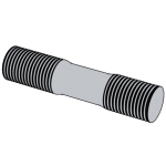 汽标代号Q 127B Q127B 127BQ 双头螺柱 bm=1.5d [一端粗牙，一端较细牙]