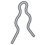 日标JIS B1360 (SPB1) - 2006 JIS1360 1360JI R型銷, 彈簧銷 - SPB1型