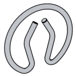 日标JIS B1360 (SPB2) - 2006 JIS1360 1360JI R型銷, 彈簧銷 - SPB2型