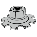 原電子工業部SJ 2843 - 1987 SJ2843 2843SJ 六角帶梅花彈性墊圈的組合螺母