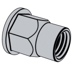 标准YJT 8002 YJT8002 8002YJT 平圆头内外半六角铆螺母