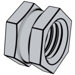 德标DIN 16903 (A) - 1974 DIN16903 16903DIN 六角通孔中間帶槽鑲入螺母 - A型