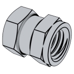 德标DIN 16903 (G) - 1974 DIN16903 16903DIN 六角通孔中間帶槽台階鑲入螺母 帶密封墊圈 G型
