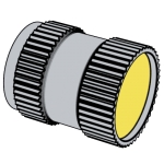 德标DIN 16903 (H) - 1974 DIN16903 16903DIN 滾花通孔中間帶槽台階鑲入螺母 帶密封墊 H型