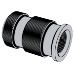 德标DIN 16903 (U) - 1974 DIN16903 16903DIN 滾花通孔中間帶槽多台階鑲入螺母 封閉型 U型