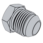美標(biāo)SAE J514 (070109) - 2001 SAE514 514SAE 液壓管接頭 - 外六角帶法蘭圓柱頭螺塞（外錐37°密封）
