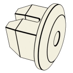 汽标代号Q 398B Q398B 398BQ A型通孔式嵌裝塑料螺母