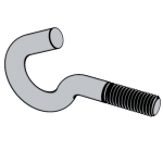 美标IFI 136 (J-Bolts) IFI136 136IFI J型螺栓，偏置圓彎頭