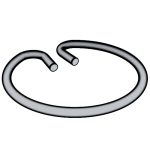 德标DIN 73130 (A) - 1989 DIN73130 73130DIN 活塞销用圆钢丝开口环 A型