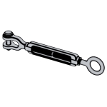 船舶CB /T3818 (KOUD) - 2013 CB3818 3818CB 花籃螺栓(索具螺旋扣) - 開式OU型螺杆模鍛螺旋扣