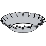 意大利UNI 8842 (V) - 1985 UNI8842 8842UNI 外鋸齒錐形鎖緊墊圈