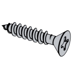 美标ASME B18.6.4 - 1998 (R2005) ASME18.6.4 I型十字槽沉头自攻螺钉 AB型 [Table 10]