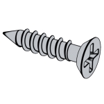 美标ASME B18.6.4 - 1998 (R2005) ASME18.6.4 II型十字槽沉头清根自攻螺钉 B,BP型 [Table 16]