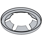 标准YJT 6011 YJT6011 6011YJT 英制星式轴承夹 - 不锈钢