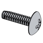 美标ASME B18.6.4 - 1998 (R2005) ASME18.6.4 十字槽大扁头自攻锁紧螺钉(统一螺纹)