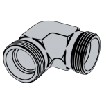 日标JIS B2351-1 (E) - 2000 JIS2351-1 2351- 卡套式彎通管接頭 (彎頭) [表6]