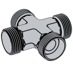 日标JIS B2351-1 (K) - 2000 JIS2351-1 2351- 卡套式四通管接頭 [表6]