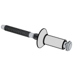 美標IFI 130 - 2003 IFI130 130IFI 沉頭抗剪切拉花抽芯鉚釘