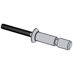 标准YJT 8034 YJT8034 8034YJT 拉丝型沉头抽芯铆钉 - 内锁