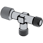 汽标代号Q 811B Q811B 811BQ 卡套式錐螺紋直角三通接頭體