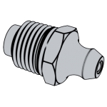 国际ISO 6392-1 (Type 2) - 1996 ISO6392-1 6 土方机械 润滑油杯 -  直通油杯 锥螺纹