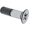 航空航天 強度≤1100Mpa 金屬材料 标準杆 短或中等長度MJ螺紋 偏十字槽 100°沉頭螺釘