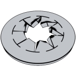 法國NF E25-512 - 1984 NF25-512 25-512NF 内齒錐形彈簧墊圈.符号CDJ