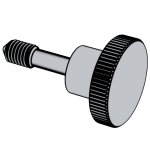 德标DIN 7964 (F) - 1990 DIN7964 7964DIN 粗牙不脫出螺栓和螺釘 - 滾花高頭台階螺釘