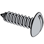 美标ASME B18.6.4 - 1998 (R2005) ASME18.6.4 開槽大扁頭自攻螺釘 AB型 [Table F1]
