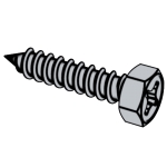 日标JIS B1123 (AAT2) - 1996 JIS1123 1123JI 十字槽六角头自攻钉 [副表2]