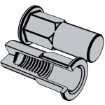 标准YJT 8029 YJT8029 8029YJT 半六角盲孔平头拉铆螺母
