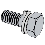 美标ASME/ANSI B18.13.1M - 2011 ASME/ANSI18 米制六角頭螺釘和彈墊組合 SEMS [Table 1]