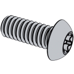 美标ASME B18.3 (Table 11-III) - 2012 ASME1 内六角花形（梅花槽）圆头螺钉