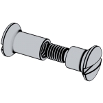 法国NF F03-006 (slot) - 1983 NF03-006 03-0 铁路车辆 A级开槽半沉头螺钉/螺母