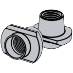 德标DIN EN 4123 - 2018 DIN EN4123 4123DIN  航空航天 耐熱鎳基合金NI-PH2601(鉻鎳鐵合金718)制鍍銀的自鎖緊帶柄螺母