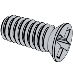 美标ASME B18.6.3 (T13) - 2013 ASME18.6.3 1 82°小沉頭十字槽螺釘  [Table 13] (ASTM F837 / F468)