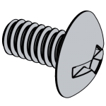 美标ASME B18.6.3 (H7C-III) - 2024 ASME18.6 III型 复合槽大扁头螺钉 [TABLE 2.2.7-3 III]