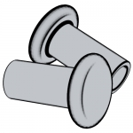 日标JIS B1215 (T3) - 1976 JIS1215 1215JIS 平圓頭半空心鉚釘 [表3]