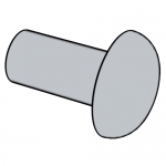 美标ANSI B18.1.1 (T4) - 1972 (R2016) ANSI1 實心小鉚釘 - 盤頭實心鉚釘 [Table 4] (ASTM A31, SAE J430)