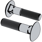 国标GB /T14 - 1988 GB14 14GB C级大半圆头方颈螺栓