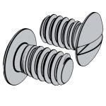 日标JIS B1119 (1R) - 1986 JIS1119 1119JIS 眼鏡框架用 - 開槽扁頭螺釘