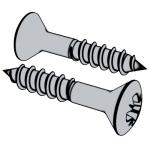 法国NF E25-602 - 1984 NF25-602 25-602NF 十字槽沉头木螺钉