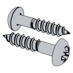 美标ASME B18.6.1 (IV-T12) - 1981 (R2016) A 米字槽圆头木螺钉 IA型