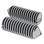 美标ASME B18.6.2 (T3-Cone) - 2020 ASME18.6 开槽锥端紧定螺钉 (A307, SAE J429, F468, F593)