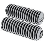 美标ASME/ANSI B18.6.2 (T5 cup) - 1998 (R20 开槽凹端紧定螺钉 [Table 5] (A307, SAE J429, F468, F593)