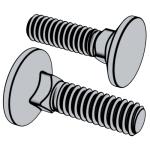 美标ASME/ANSI B18.5 (T8) - 2012 ASME/ANSI1 英制114°沉头方颈螺栓 [Table 8] (A307, SAE J429, F468, F593)