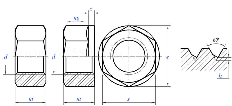 TB /T 3019 - 2001 变牙型防松螺母