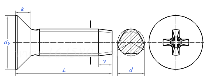UNI  8113 十字槽沉头三角锁紧螺钉